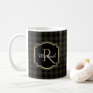 Mug Monogramme de plaid de contrôle de Buffalo