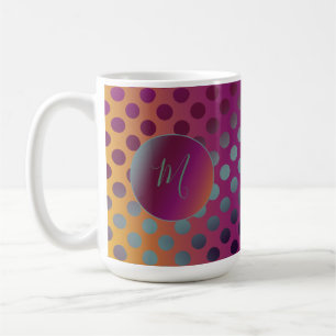 Mug Monogramme de Pois de fruits Ombre Passion