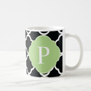 Mug Monogramme de Quatrefol noir vert