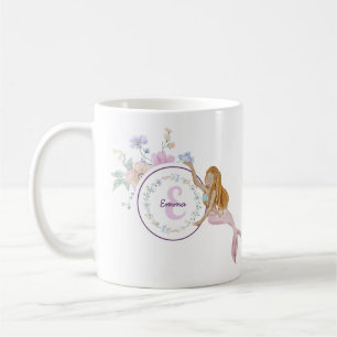Mug Monogramme de sirènes lunaires