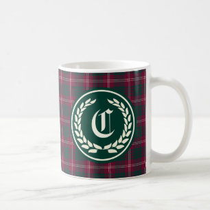 Mug Monogramme de tartan de Crawford de clan