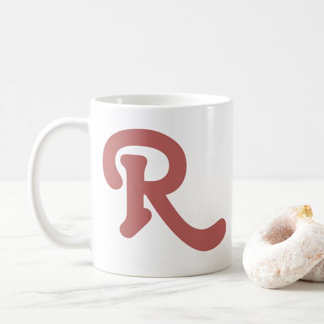 Mug Monogramme de typographie moderne (Avec donut)