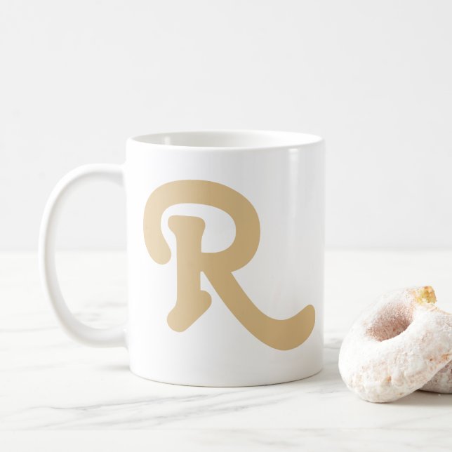 Mug Monogramme de typographie moderne (Avec donut)