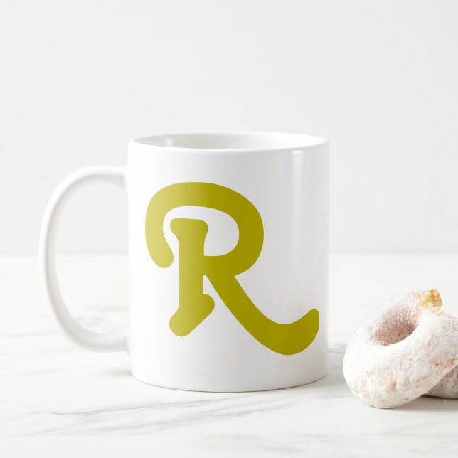 Mug Monogramme de typographie moderne (Avec donut)