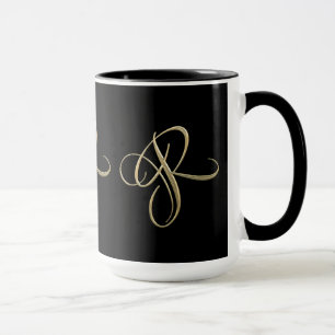 Mug Monogramme d'or de l'initiale R