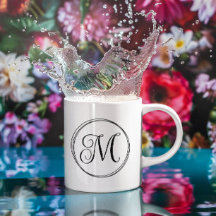 Mug Monogramme en écriture cursive ronde
