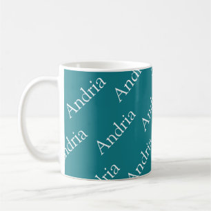 Mug monogramme en mosaïque de nom modifiable