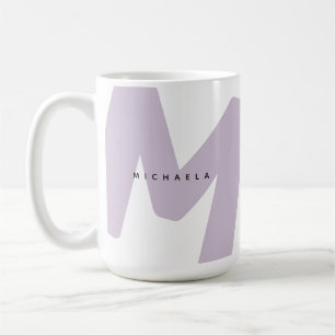 Mug Monogramme et nom personnalisés de grande taille m