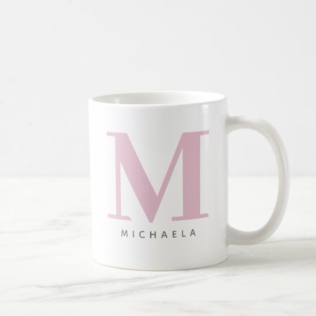 Mug Monogramme et nom personnalisés de grande taille m (Droite)