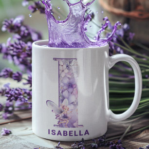 Mug Monogramme Fée Lilac I personnalisé