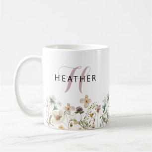 Mug Monogramme floral
