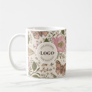 Mug Monogramme floral botanique de fleur sauvage à la 