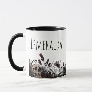 Mug Monogramme Floral Gothique Café Thé