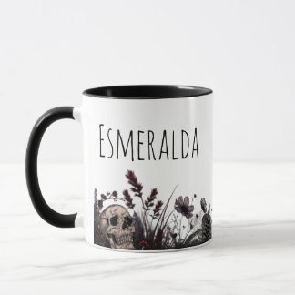 Mug Monogramme Floral Gothique Café Thé