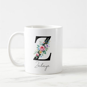 Mug Monogramme floral – Lettre Z