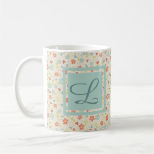 Mug Monogramme floral vintage à ressort lumineux