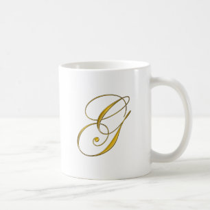 Mug Monogramme G en or