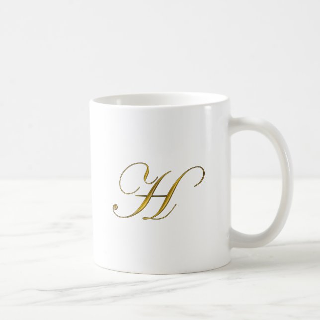 Mug Monogramme H or (Droite)