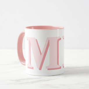 Mug Monogramme initial minimaliste moderne