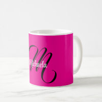 Monogramme initial minimaliste moderne nom rose ch
