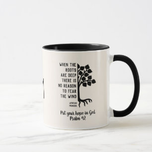 Mug Monogramme LORSQUE LES RACINES SONT PROFONDES Insp