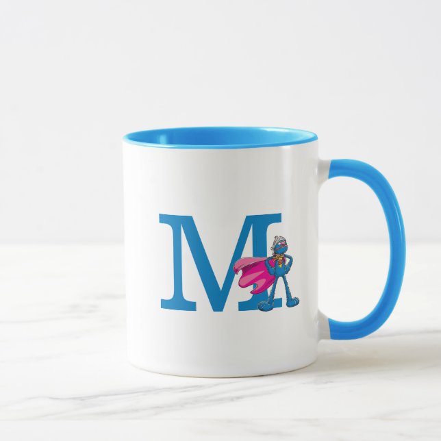 Mug Monogramme M Super Grover (Droite)
