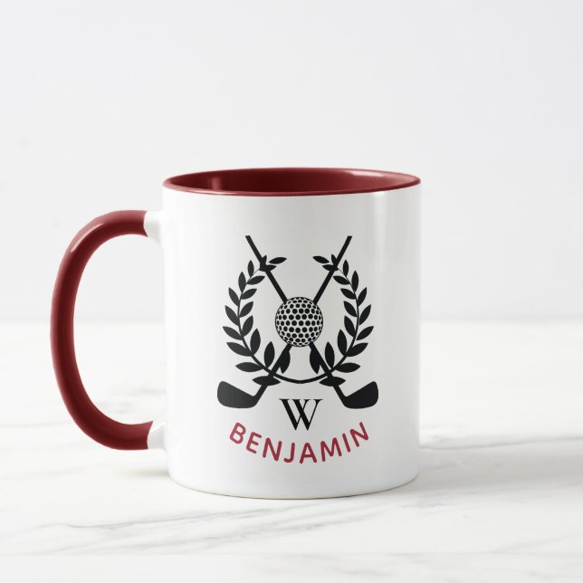 Mug Monogramme moderne de Mens (Gauche)
