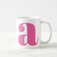 Monogramme Moderne Initiale en Rose Chaud