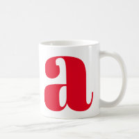 Monogramme Moderne Initiale en Rouge