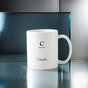 Mug Monogramme moderne minimaliste