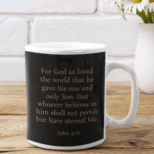 Mug Monogramme moderne minimaliste de Pâques John 3:16