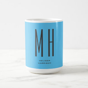 Mug Monogramme moderne Professionnel Plat Ciel Simple 