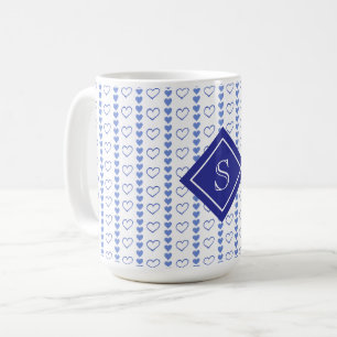 Mug Monogramme Motif des rayures cardiaques du pays