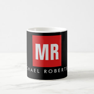 Mug Monogramme noir de qualité unique