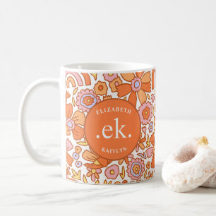Mug Monogramme Orange Super Retro