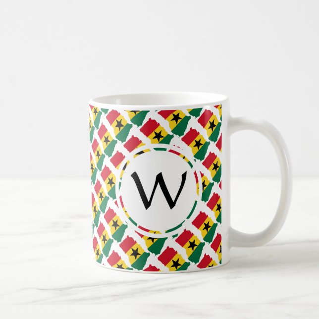 Mug Monogramme patriotique DIEU BÉNISSE GHANA (Droite)
