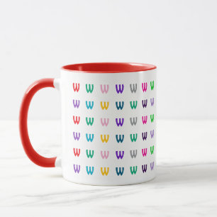 Mug Monogramme personnalisé de couleur amusante ou âge