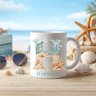 Mug Monogramme personnalisé de la côte initiale H Plag