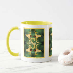 Mug Monogramme personnalisé initial nom Art de lys sau