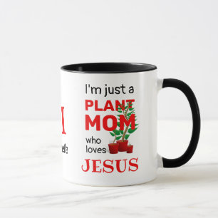 Mug Monogramme PLANTE MOM AIME JÉSUS Christian
