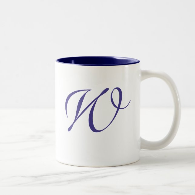 Mug monogramme pour la ligne Mariage des torsades  (Droit)