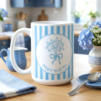 Monogramme Prépa Rayure Bleue Blanche Fantaisiste