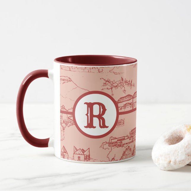 Mug Monogramme rose Chattanooga Toile Musique (Avec donut)