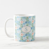 Monogramme rose rustique Floral Shabby Chic