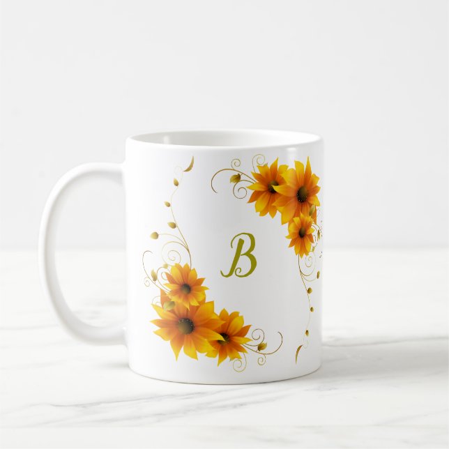 Mug Monogramme SunFlowers (Gauche)