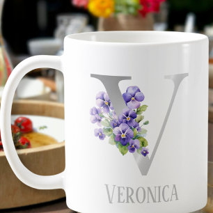 Mug Monogramme V argent