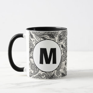 Mug Monographie cachemire noir et blanc