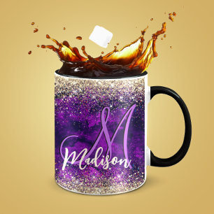 Mug Monographie de parties scintillant en or mou foncé
