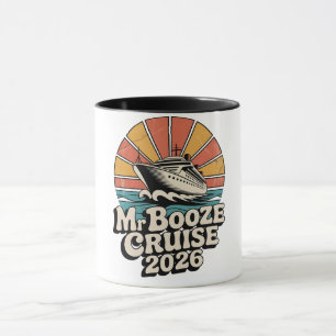 Mug Monsieur Croisière Booze 2026 Rétro Vintage Couple