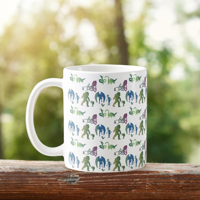 Mug Monster Reunion Funny Ombre Créature Bleu Vert (Créateur téléchargé)